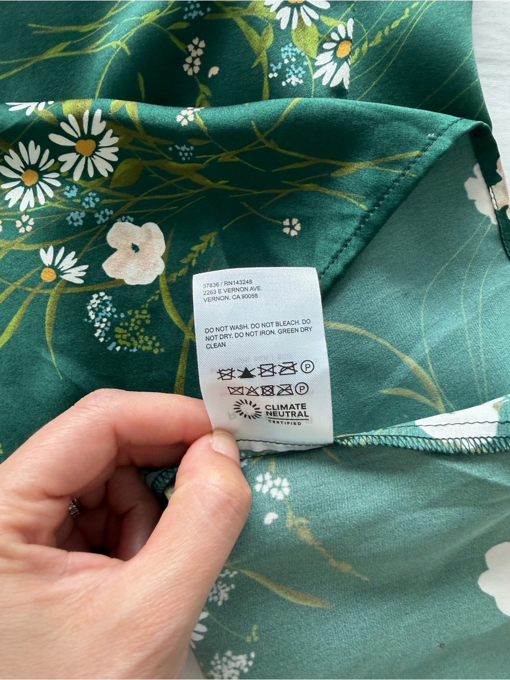 Reformation Frankie Silk Maxi Dress in Buena Green Floral - Picture 12 of 12